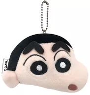 Chewy mascot "CRAYON Shinchan" with Shin-chan bells