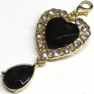 Black Heart Drop Charm "Character Fuku KUJI ONLINE apicolle #My Favorite Gold Bijoux" D-7 Prize