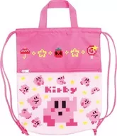 Pink drawstring bag Nap Sack "Hoshi-no Kirby x Makoto Ozu"