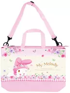 My Melody (flower garden) zipper 2-way tote bag "Sanrio Character Connectors"