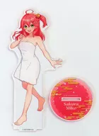 Sakura Miko's Large Acrylic Stand Furoagari ver. "Virtual YouTuber Hololive × gokurakuyu ・ RAKU SPA Collaboration Fifth flora Elf" gokurakuyu Online Shop Limited