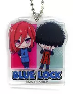 Semkiri Hyoma & Futago Kazuki "Blue Rock Trading Overflowing Acrylic Key Chain"