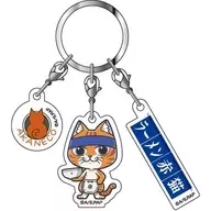 01 Buzo 3-chain acrylic key holder "Ramen Akaneko"