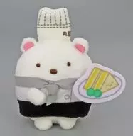 Shirokuma (Cockcoat) Buraage Plush toy "marufuku cafe x Sumicco Gurashi (2024)"