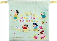 Chocolate Velvet Flat drawstring bag "CRAYON Shinchan"