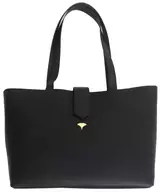 Black Fussae brand collection tote bag "CASE CLOSED"