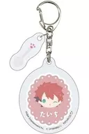 Taichi Nanao x Pochakko "Acrylic Key Holder with Parts, A3! (Athree) x Sanrio Character Connectors 02. A & W Mini Character Illustration"