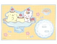 BIG Acrylic Stand ver. B with Nyanko-sensei x Pom-Poms Pudding parts "Natsume's BOOK of FRIENDS x Sanrio Character Connectors"