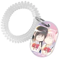 Madoka Kanome & Mihomura Akatsuki Ani-Art aqua label 2nd Rocker key-style acrylic key holder "PUELLA MAGI MADOKA MAGICA [Part 1] Story of the Beginning / [Part 2] Story of Eternity"