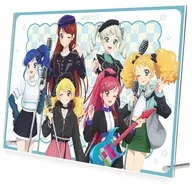 [新品] 集合 描き下ろし カジュアルロックver. A4アクリルパネル 「アイカツ! 10th STORY ～未来へのSTARWAY～」