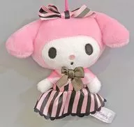 My Melody (A) Lovely Striped Ribbon Mascot "My Melody Kurumi"