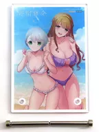 新座真白&仙波松原堇迷你亚克力角色板块Amiami购入特典