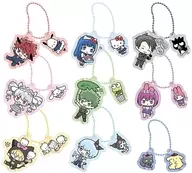 9-Type Set "cherry trees at evening Family's Masterpiece x Sanrio Character C's Twin Acrylic Key Holder"