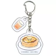 Gudetama (Egg Tarte) "Acrylic Key Holder with Parts Sanrio Character Connectors Gudetama 01. Heisei Retro. Graph Art Illustration"