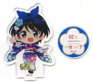 Ruka Sarashina (Kimono ver.) Mini Character Acrylic Stand "Kanojo, Okarishimasu Pop-up Shop in Princess Cafe"