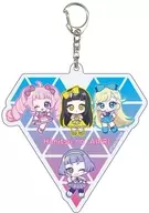 01. Himari & Mitsuke & Tsu Mugi the Cat & Chi (iPriverse ver.) Mini Character Illustration Decaacrylic Key Holder "Himitsu no iPrire"