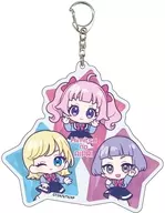 03. Himari & Mitsuki & Chi (Uniformed ver.) Mini Character Illustration Decaacrylic Key Holder "Himitsu no Aipuri"