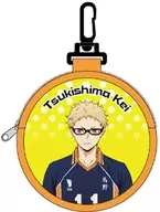 Tsukishima Hotaru Round Pouch with Kalabina (Neoplain) "Haikyu!"