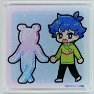 Kawaii Kotaro & Pueru (square) acrylic magnet "Online Kuji Pueru wa Kawaii Slime" C-7 Prize