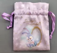 Stella Lew & Duffy & lena Bell drawstring bag (Candy) "Duffy and Friends - Duffy & Friends - Dancing Snowflakes of Duffy & Friends - Duffy & Friends" Tokyo DisneySea only