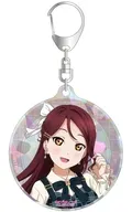 桜内梨子 描き下ろし チェックワンピース衣装ver. ホログラムアクリルキーホルダー 「ラブライブ!サンシャイン!!」