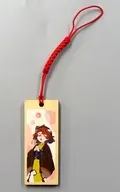 05. 祝月撫子 木札ストラップ 「春夏秋冬代行者 春の舞」