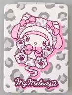 マイメロディ 折り畳みミラー ヒョウ柄 ホワイト 「サンリオキャラクターズ」