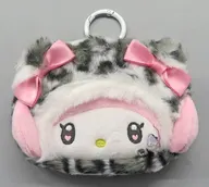 マイメロディ ミニフェイスポーチ ヒョウ柄 ホワイト 「サンリオキャラクターズ」