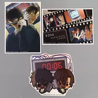 "Sega Lucky Demarquía Detective Conan Memorial Cut File. 2" J Award "Portion of 12,000,000 Hostages Bromide & Sticker Set (3)