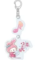 04. My Melody (graphic art illustration) linked acrylic key holder "Sanrio Character Connectors"