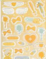 Yellow Acrylic Parts Set Cute Holic "Character Fuku KUJI ONLINE apicolle #My Favorite Cute Holic" E-5 Prize