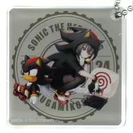 戌神 Koro & SHADOW THE HEDGEHOG Acrylic Block Key Holder "Virtual YouTuber Hololive 戌神 Koro × SONIC THE HEDGEHOG Soni Koro 2024 Collaboration Cafe Shado Koro EDITION"