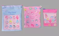 My Melody 50th 3P drawstring bag GirlPop Heart "Sanrio Character Connectors"