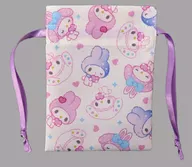 My Melody 50th (White) Mame drawstring bag GirlPop Heart "Sanrio Character Connectors"