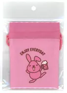 Lappy (Pink) Mame drawstring bag "ラヴィット!"