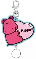 Heart Rubber Reel Key Holder "Tabeko Animal"