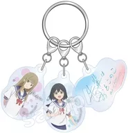 A. Makoto Hanaoka and Saki Aoi 3-chain acrylic key holder "Senpai wa ototonoko"