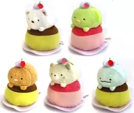 5-Variety Set with Ball Chain Pudding Cream Plush toy "Sumicco Gurashi"