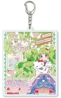 04. Faruru x Hello Kitty (full-body & Mini Character illustration) Decaacrylic key holder "PriPara 10th Anniversary x Sanrio Character Connectors"