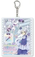 05. Shikikyoin Hibiki x Cinnamoroll (Isshin & Mini Character Illustration) Decaacrylic key holder "PriPara 10th Anniversary x Sanrio Character Connectors"