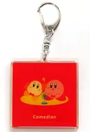 Kirby & Waddling (comedian) WAKU WAKU WORKS TRY! KIRBY! Acrylic Key Holder "Hoshi-no Kirby"