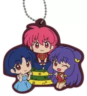 A rice-planting girl Ranma & Tento Akane & Shampoo / Rubber Charm Rubber Assortment "Ichiban KUJI TV Anime Ranma 1/2" I Prize