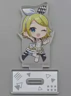 Sekai no Kagamine Rin on stage : "Theater プロジェクトセカイ : Broken Sekai and Unable To Sing Miku Mini Character Acrylic Stand Collection [Virtual Singer / Sekai no Hatsune Miku with Closed Windows]"