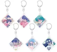 6-Type Set "Ranma 1/2 Trading Acrylic Key Holder Retro Pop Style"