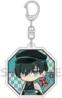 Rin Itoshi (Retro Roman) acrylic key holder "Blue Lock"