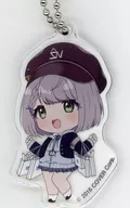 Noel Shirogane "Virtual Youkyr Hololive Shiranui Construction x Haneda Airport Garden Acrylic Key Holder A (casual wear)"