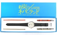 ロゴ 腕時計(3種類の革ベルトセット付き) 「約束のネバーランド×BlueBlueTokyo」