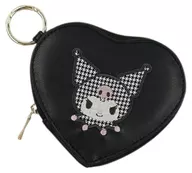 Kuromi Mini Heart Pouch Monotone "Sanrio Character Connectors"