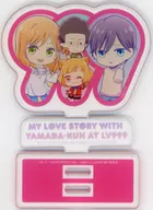 秋斗 Yamada & Akane Kinoshita (square pedestal) Acrylic Stand "Falling in love between Yamada-kun and Lv999 × Abbey"