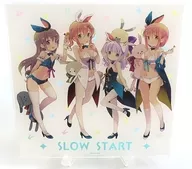 [New] 01. Aligned design (drawing illustration) acrylic art stand "SLOW START"
